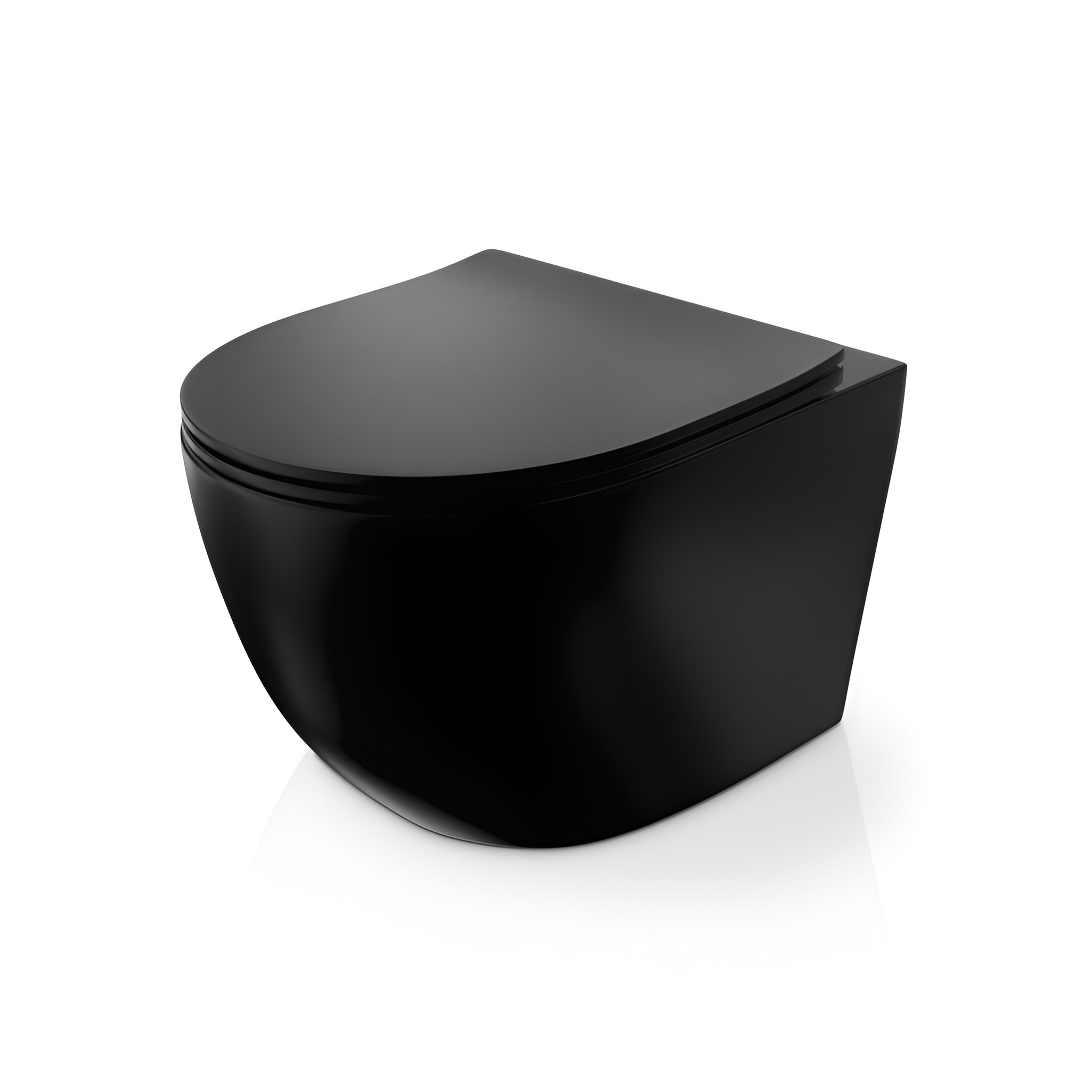WC suspendu Sinto Black 3.0 noir mat sans bride