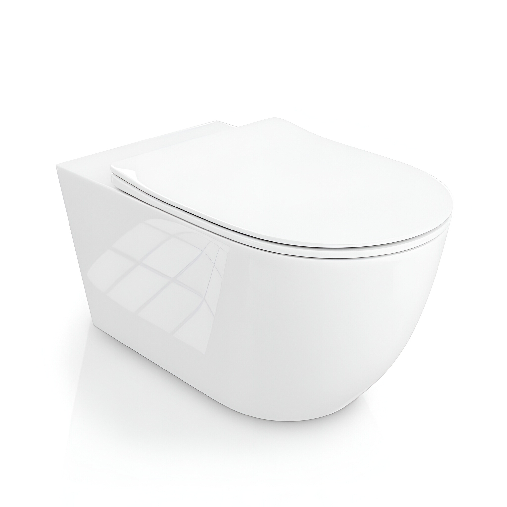 WC suspendu Sinto Grande 2.0 en céramique blanc brillant avec abattant en duroplast blanc