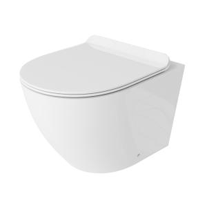 WC suspendu SOFI SLIM – sans bride, avec abattant slim à fermeture douce - Image principale