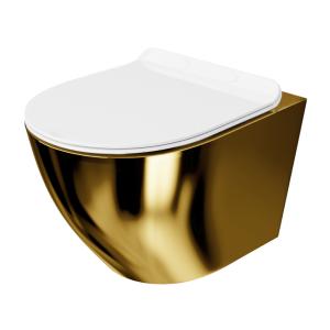 WC suspendu Sofi Slim Or/Blanc - Image principale