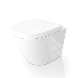 WC suspendu SOGO – sans bride avec abattant en Duroplast à fermeture ralentie - Image supplémentaire