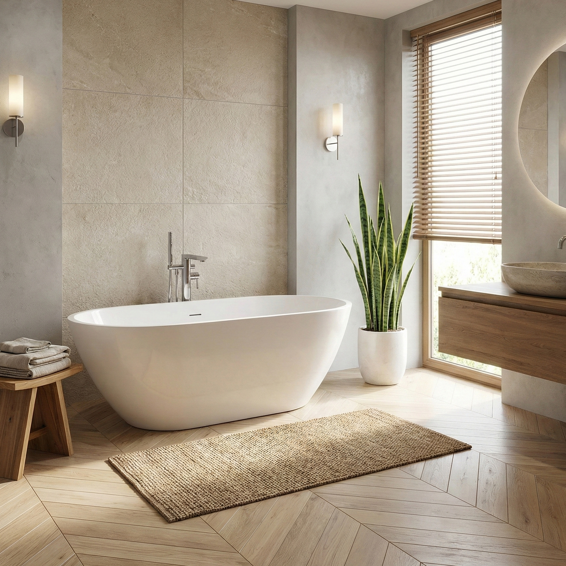 Baignoire îlot Irun 1600, blanc brillant