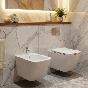 Bidet suspendu Onil, rectangulaire, blanc – design minimaliste en céramique - Image supplémentaire
