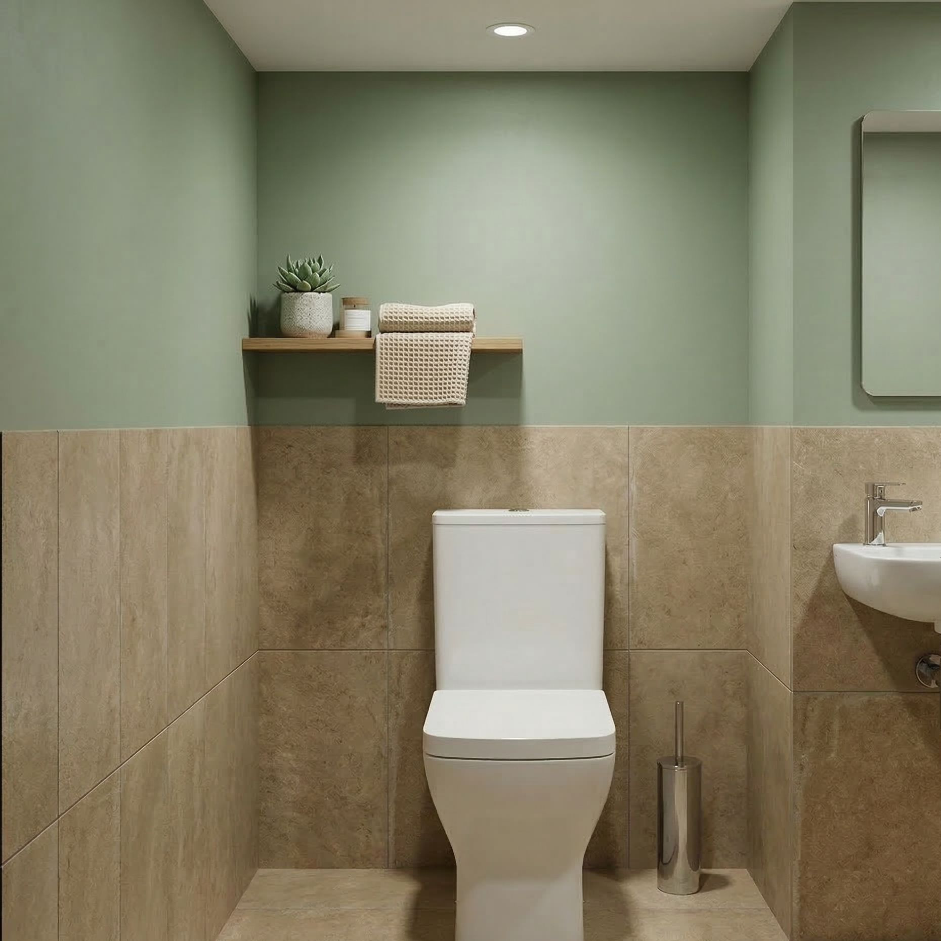 WC compact Lotus blanc brillant avec abattant en duroplast