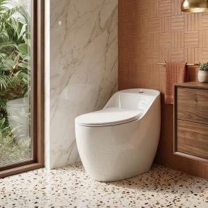 WC compact SILIA RIM – sans bride, technologie de rinçage dissimulée, abattant avec frein de chute - Image supplémentaire