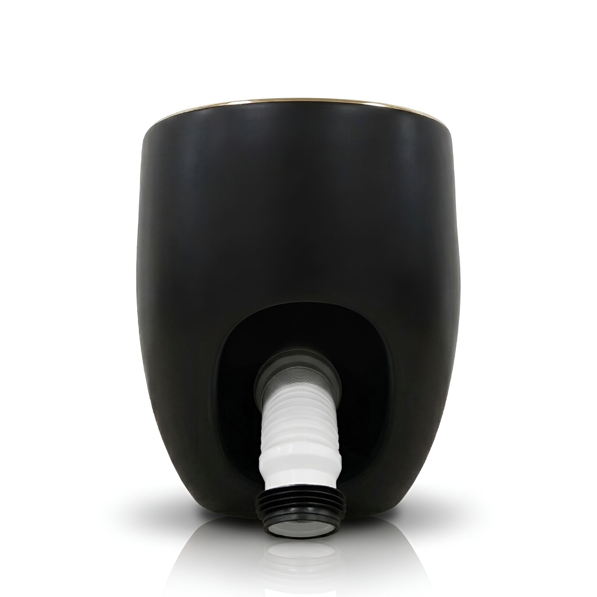 Pack WC compact SILIA RIM Black/Gold Line noir mat avec abattant