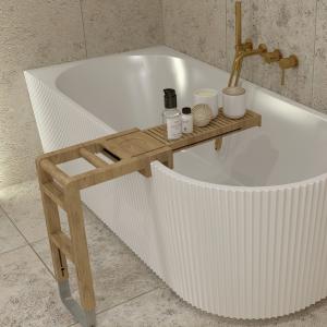 Tablette de baignoire en bambou – élégant plateau de baignoire pour la maison - Image supplémentaire