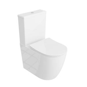WC compact Nautilius – blanc brillant, sans bride RIM+, abattant à fermeture ralentie - Image principale