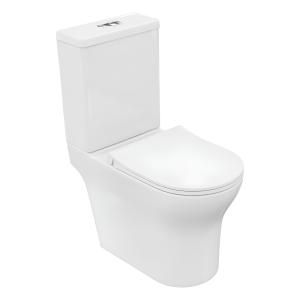 WC compact Ecolet 3.0 – chasse d'eau Tornado et abattant à fermeture douce, hygiénique et économe en eau - Image principale