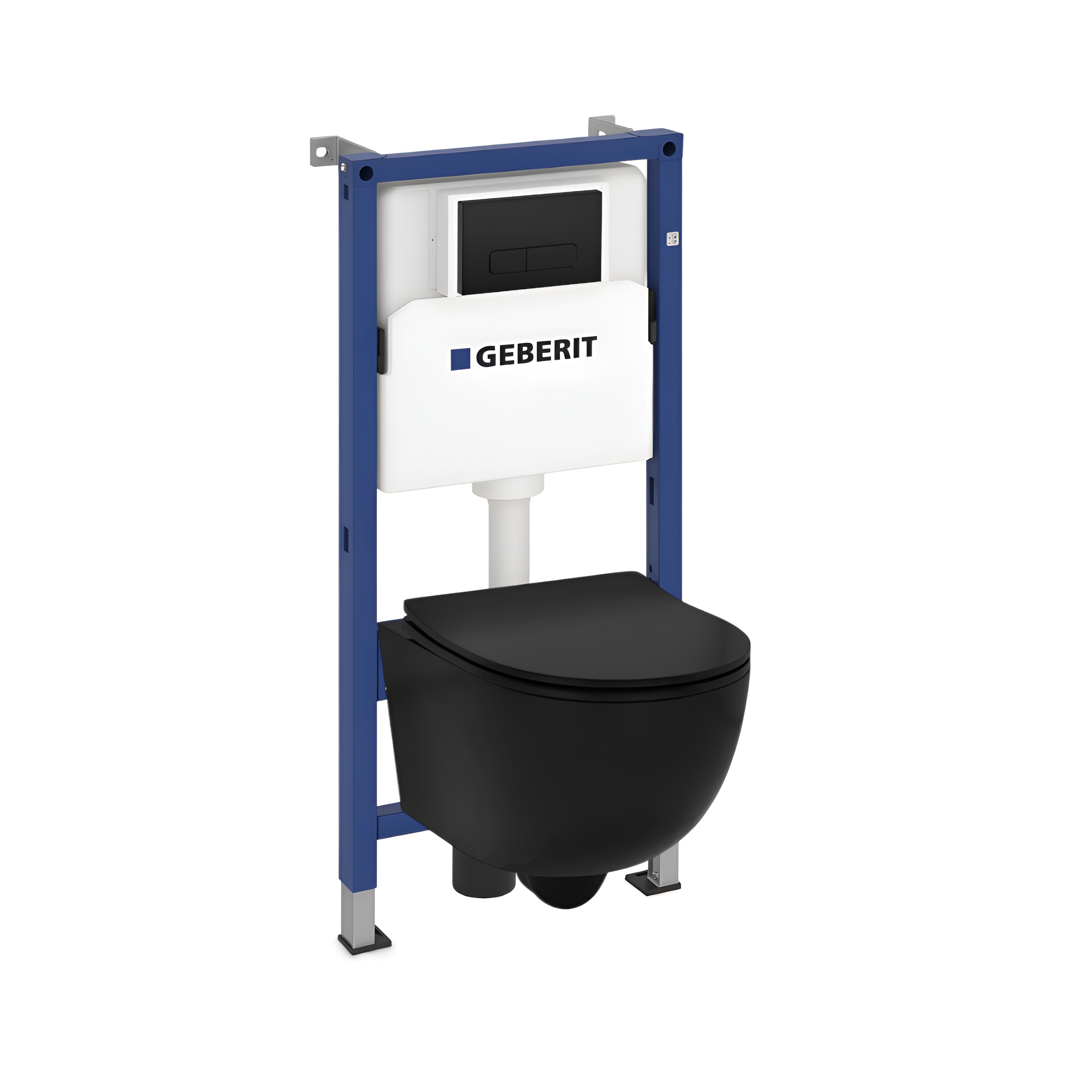 Cuvette suspendue Brava Black en céramique noir mat avec abattant