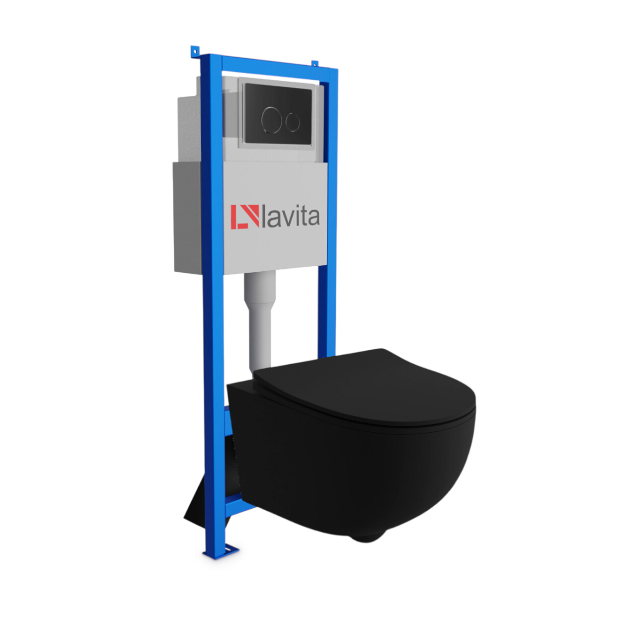 Bâti-support LAV 101 du pack complet avec WC suspendu Brava Black
