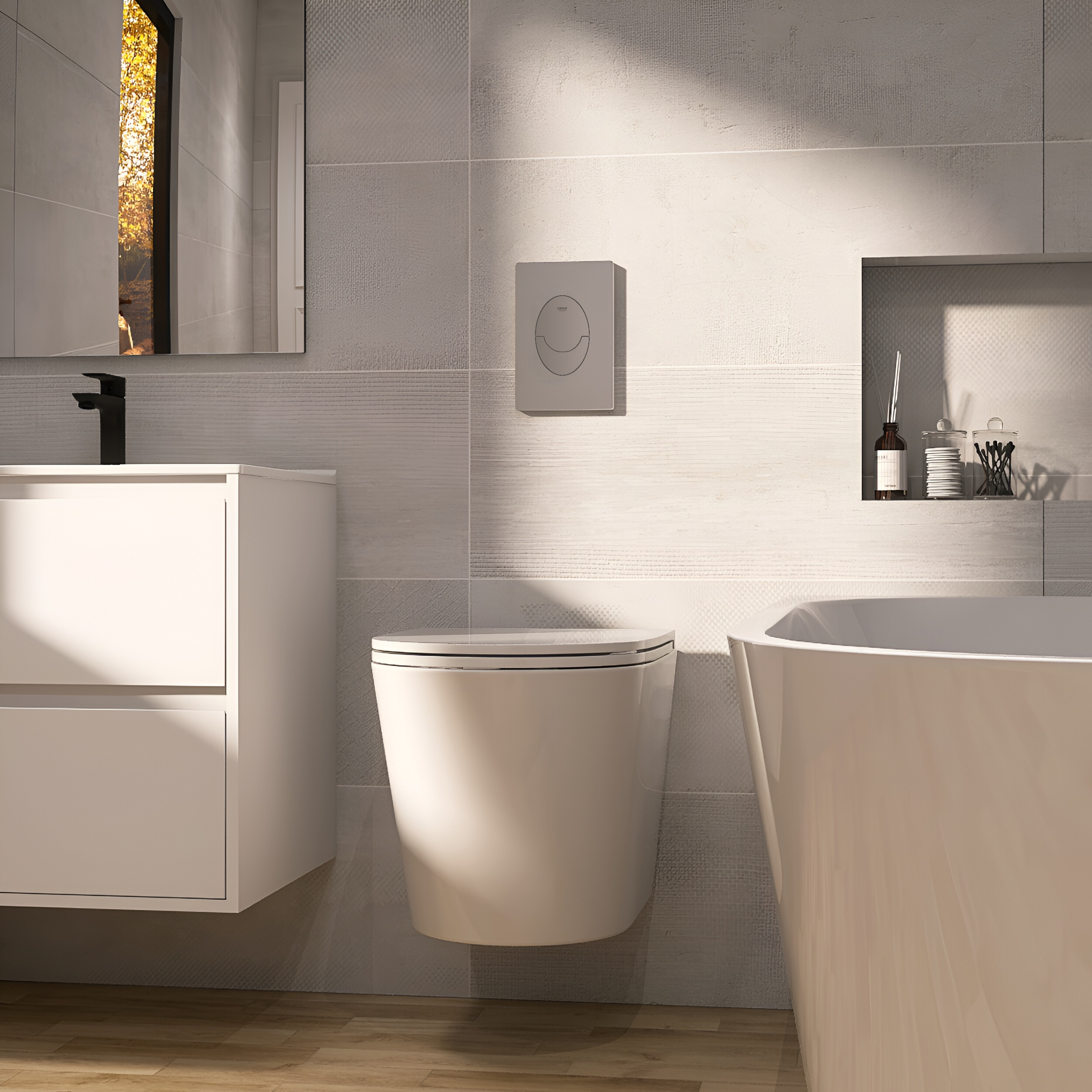 Cuvette WC suspendue sans bride de l'ensemble GROHE Solido Start