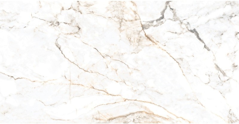 Grès cérame émaillé Aurora Gold mat/carving 60 × 120 cm, aspect marbre doré en finition mate
