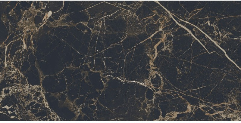 Grès cérame Moon Black mat noir, format 60 × 120 cm