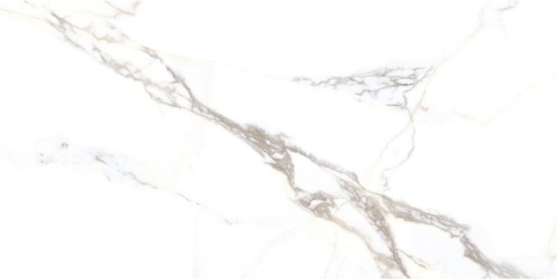 Carreau Kebo Gold lappato à veines dorées inspirées du marbre, 60 × 120 cm