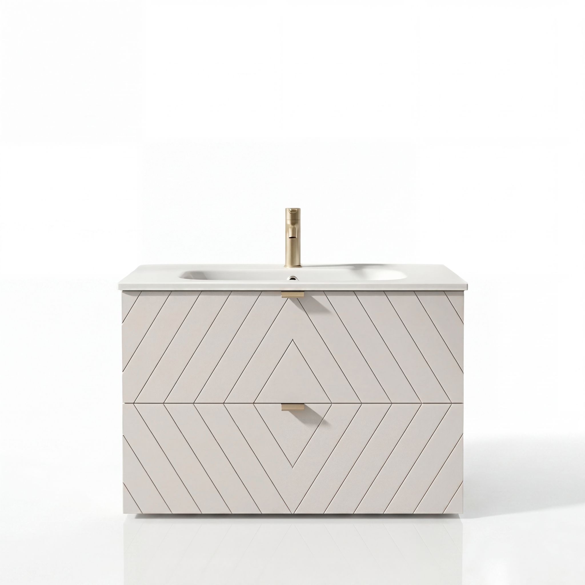 Varana 800, meuble de salle de bains suspendu couleur sable
