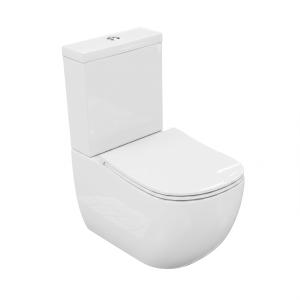 WC compact Ergoseat 3.0 avec rinçage à effet tourbillon et abattant ergonomique à fermeture amortie - Image principale