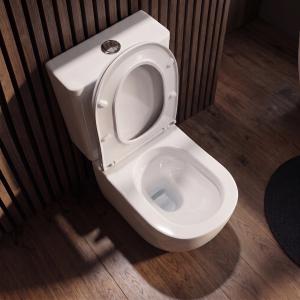 WC compact Ergoseat 3.0 avec rinçage à effet tourbillon et abattant ergonomique à fermeture amortie - Image supplémentaire
