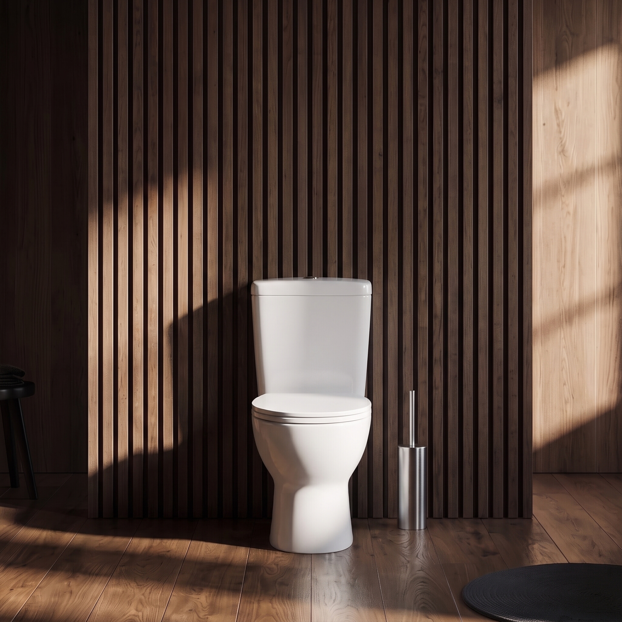 WC compact ZETA RIM blanc brillant avec abattant