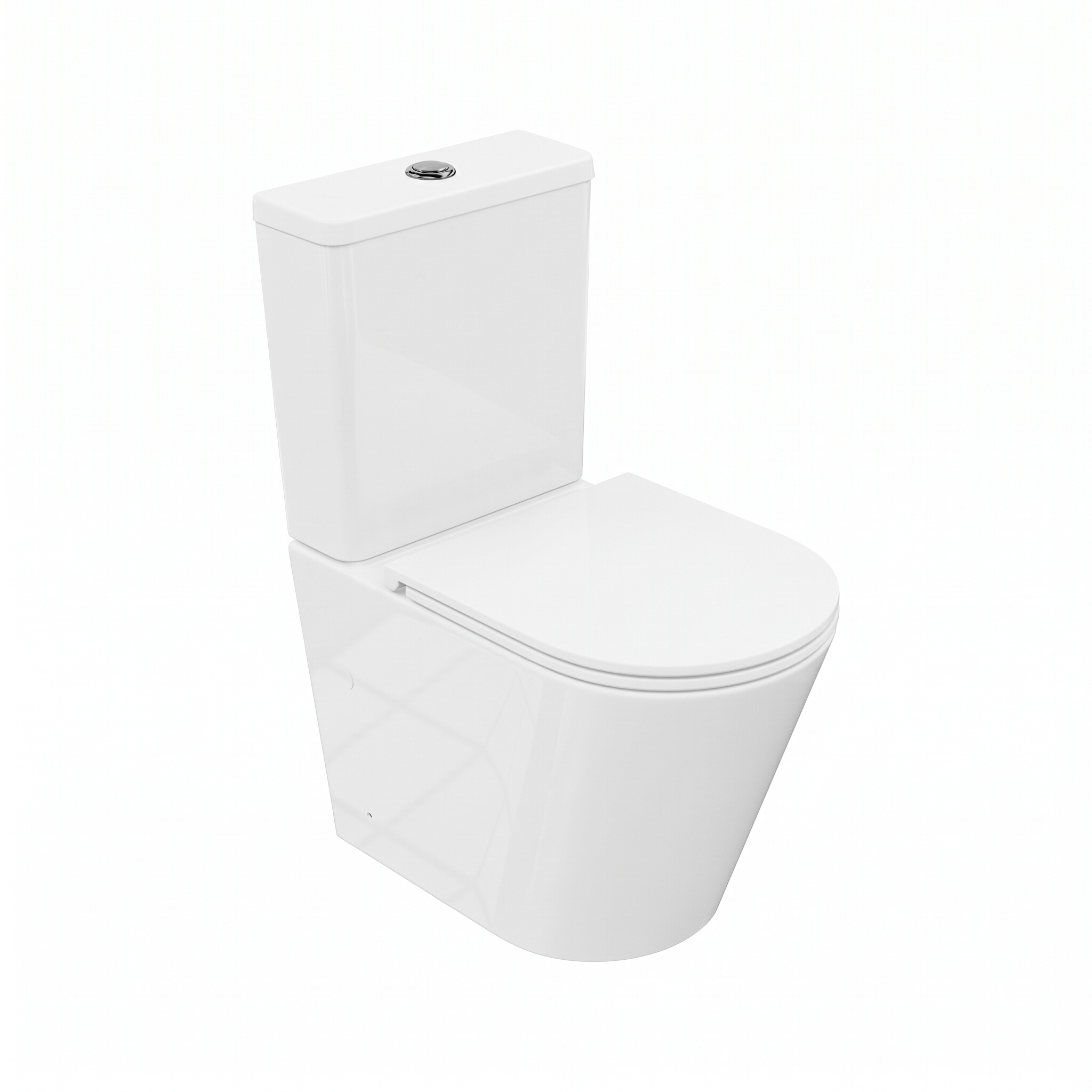 Pack WC à poser Aquasense 3.0 en céramique sanitaire blanc brillant