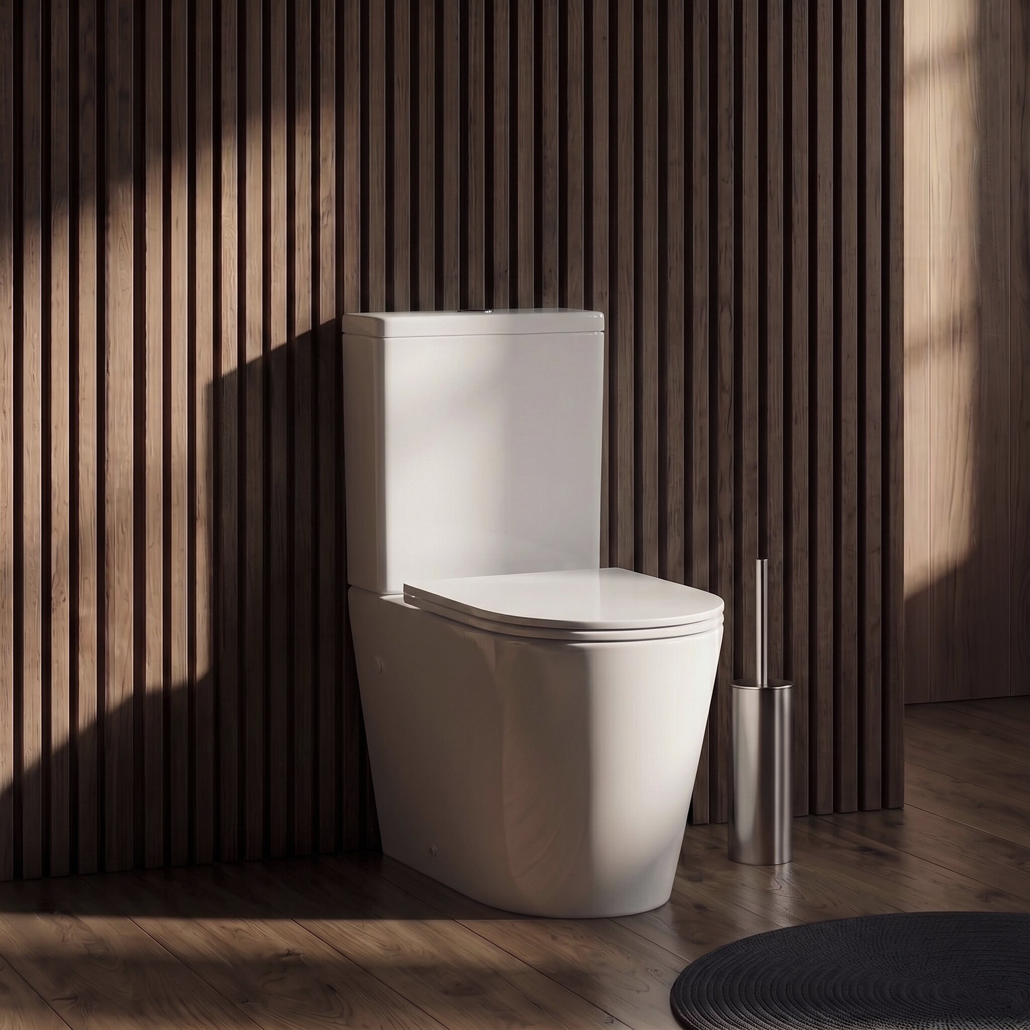 Pack WC à poser Aquasense 3.0 blanc brillant avec abattant en duroplast
