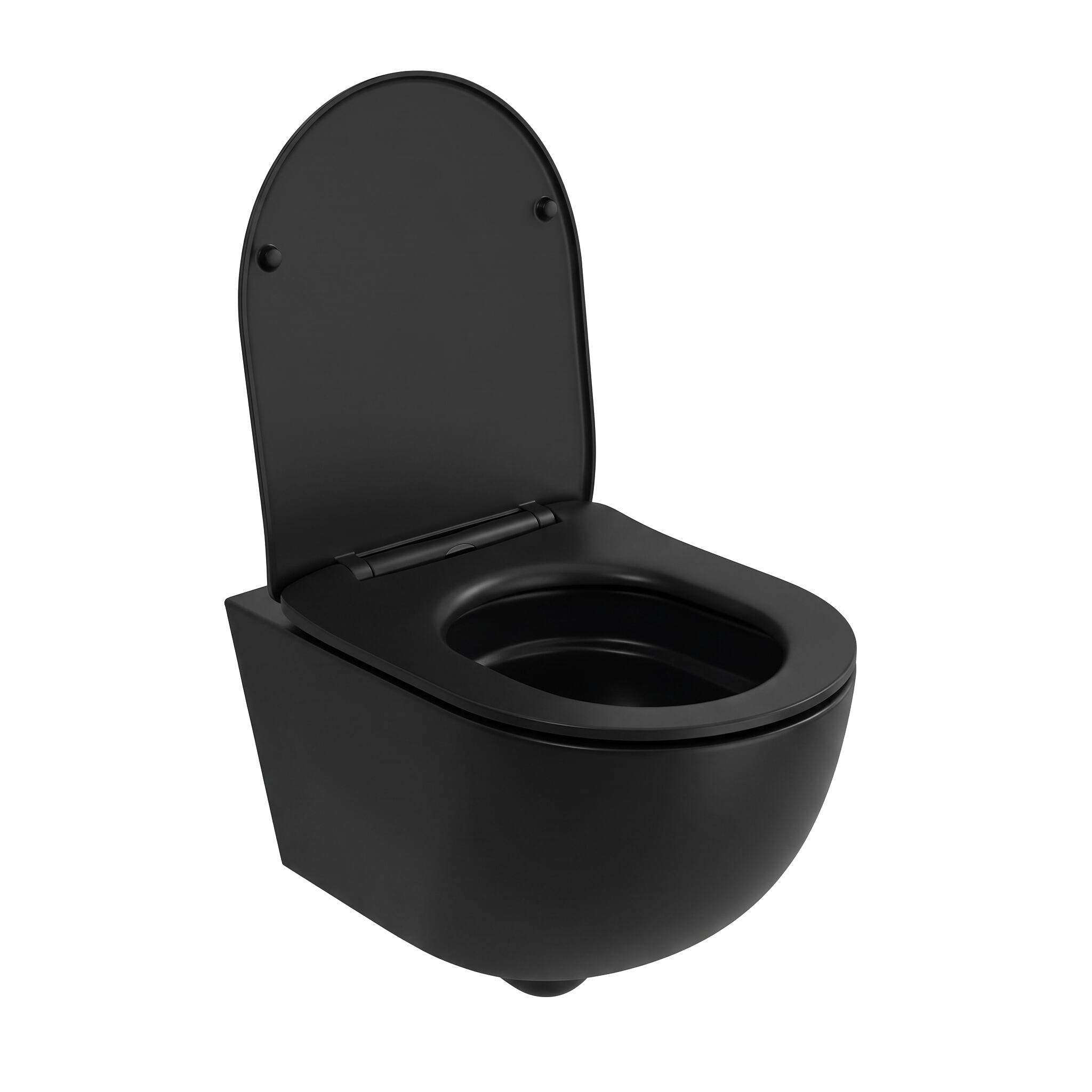 WC suspendu Brava Black 2.0 avec abattant en duroplast noir mat