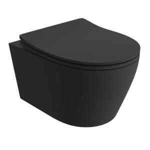 Cuvette WC suspendue sans bride Praia Black 2.0 Noir Mat - Image principale