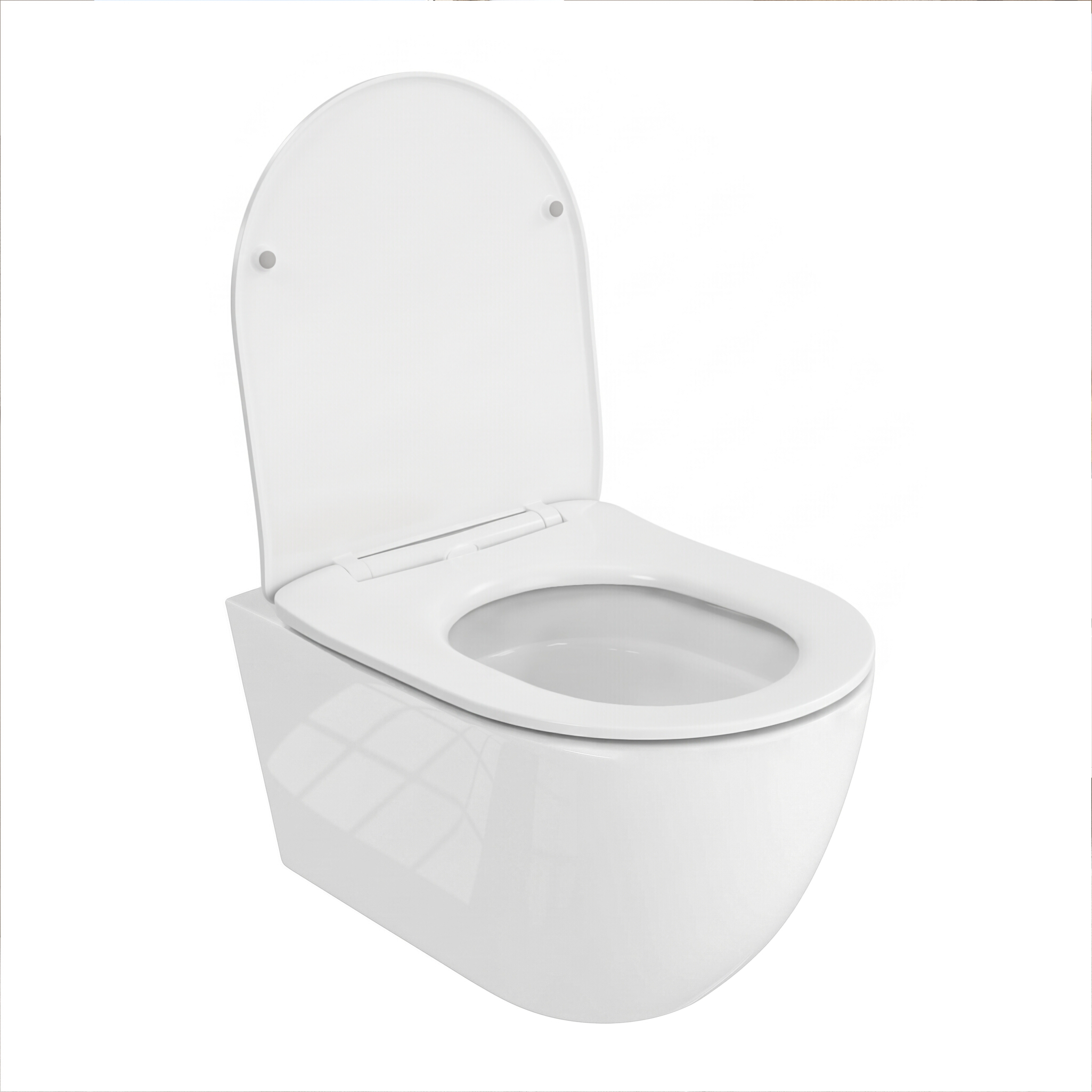 WC suspendu Sinto Grande 3.0 blanc brillant avec abattant Slim blanc