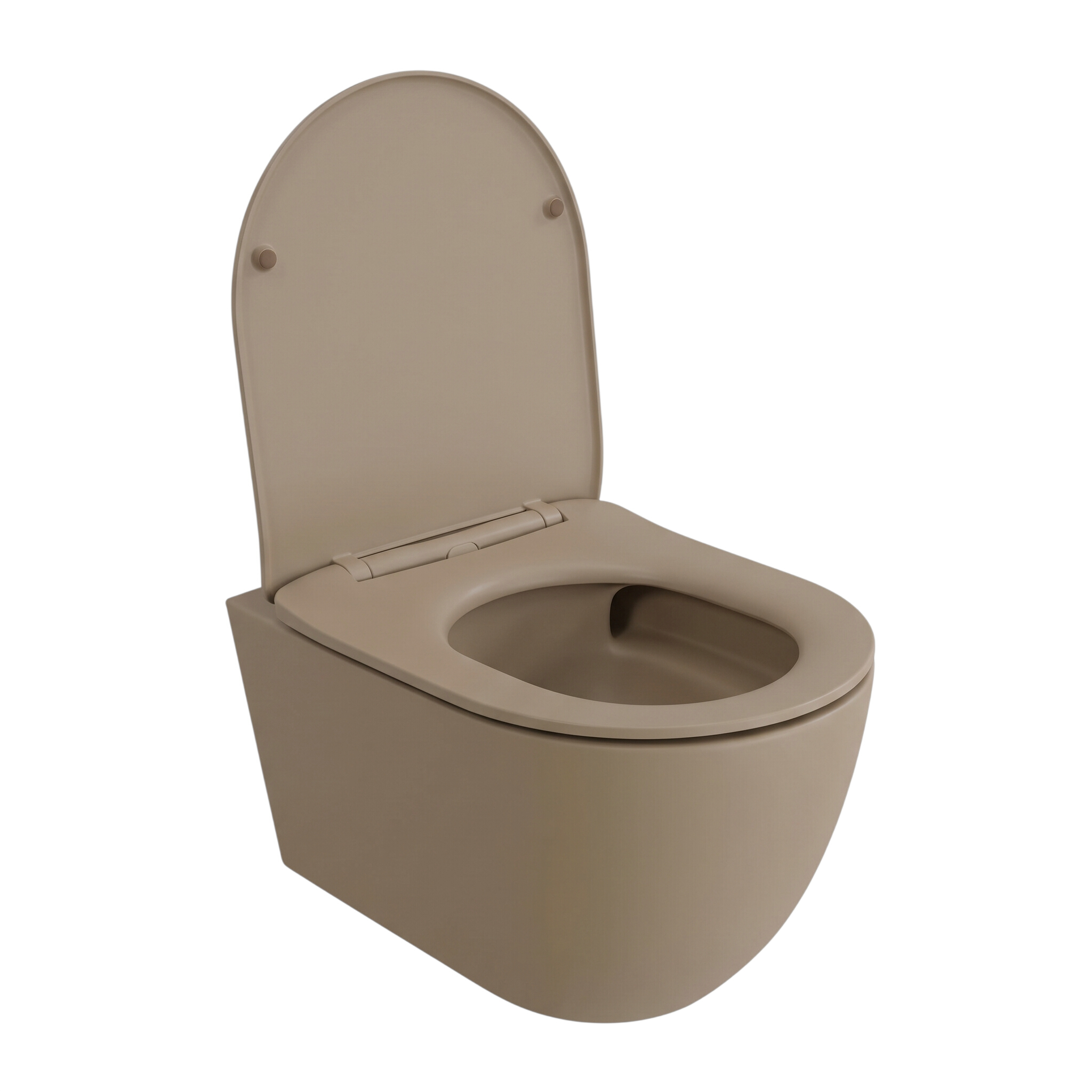 WC suspendu Sinto Grande 2.0 Khaki sans bride, teinte sable / kaki