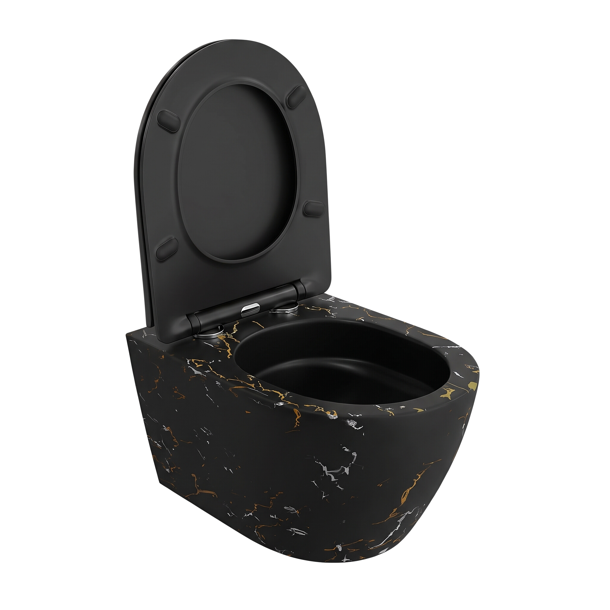 Cuvette WC suspendue Sofi Slim Fire 3.0 noir mat avec abattant Slim noir