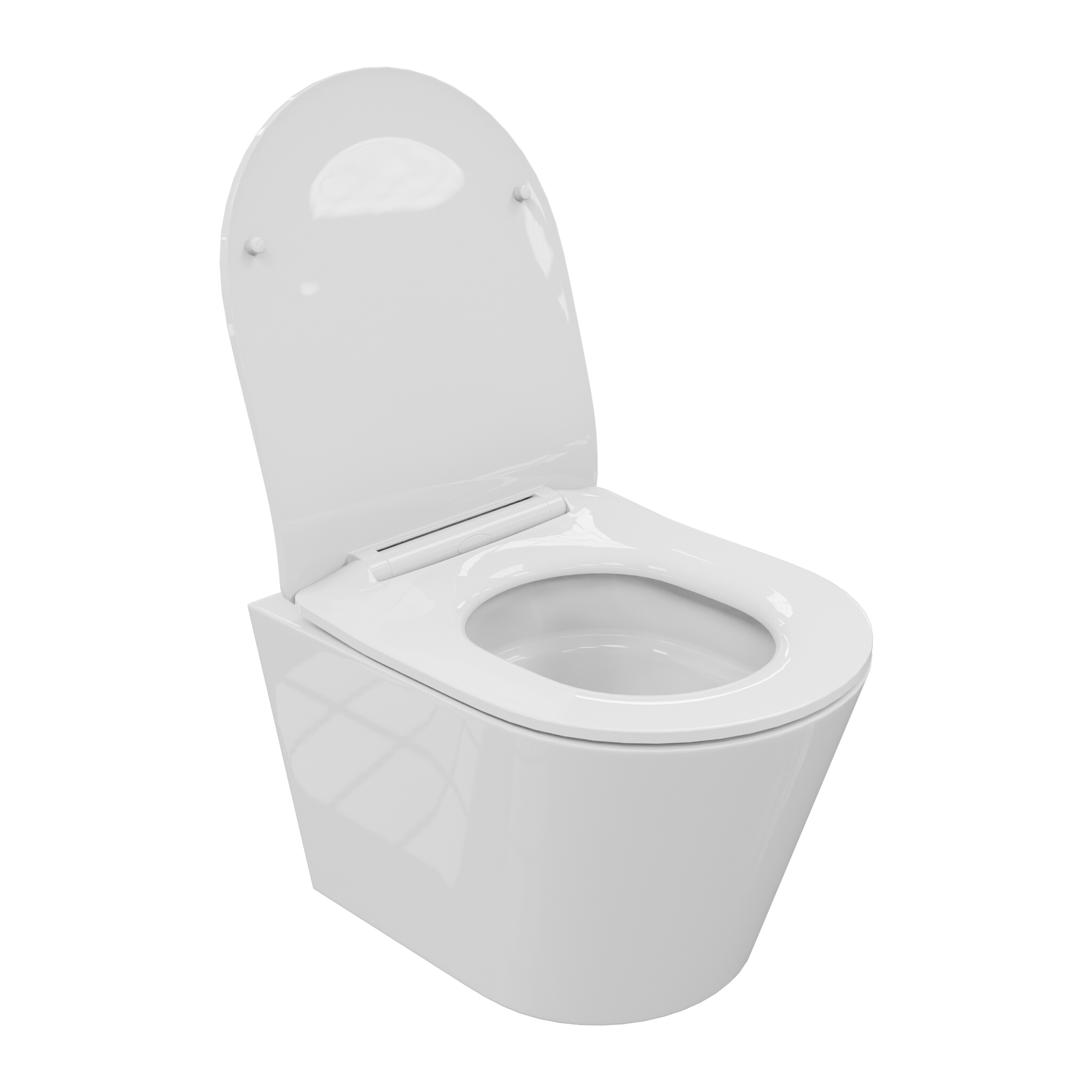 WC suspendu Cante 2.0 en céramique blanc brillant