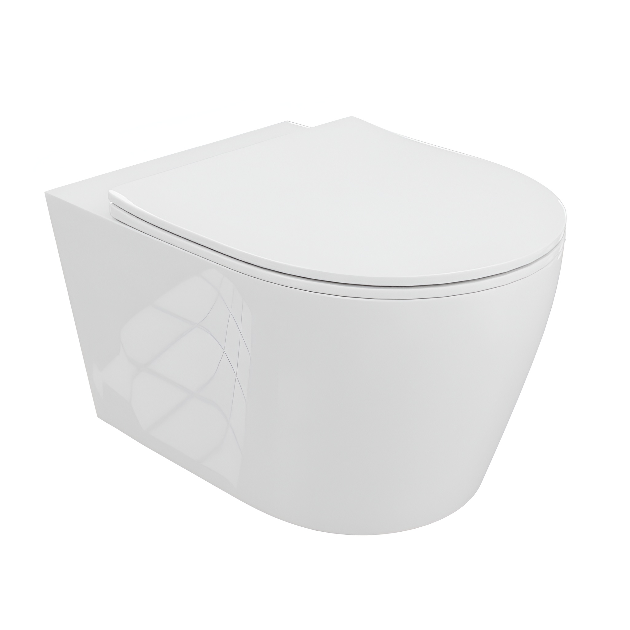 WC suspendu Cante Grande 2.0 blanc brillant avec abattant blanc