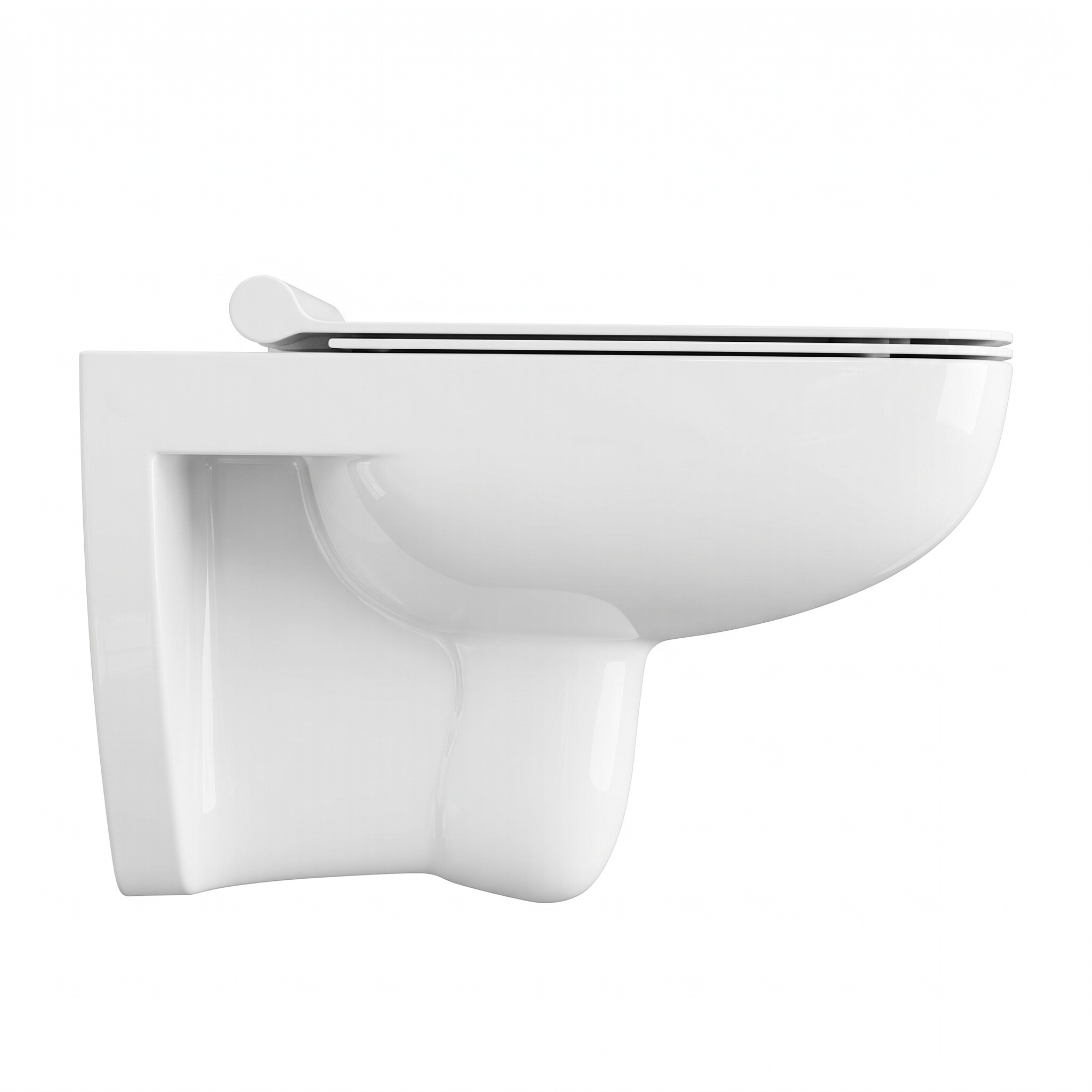 WC suspendu CAPRI SLIM blanc brillant avec abattant Slim