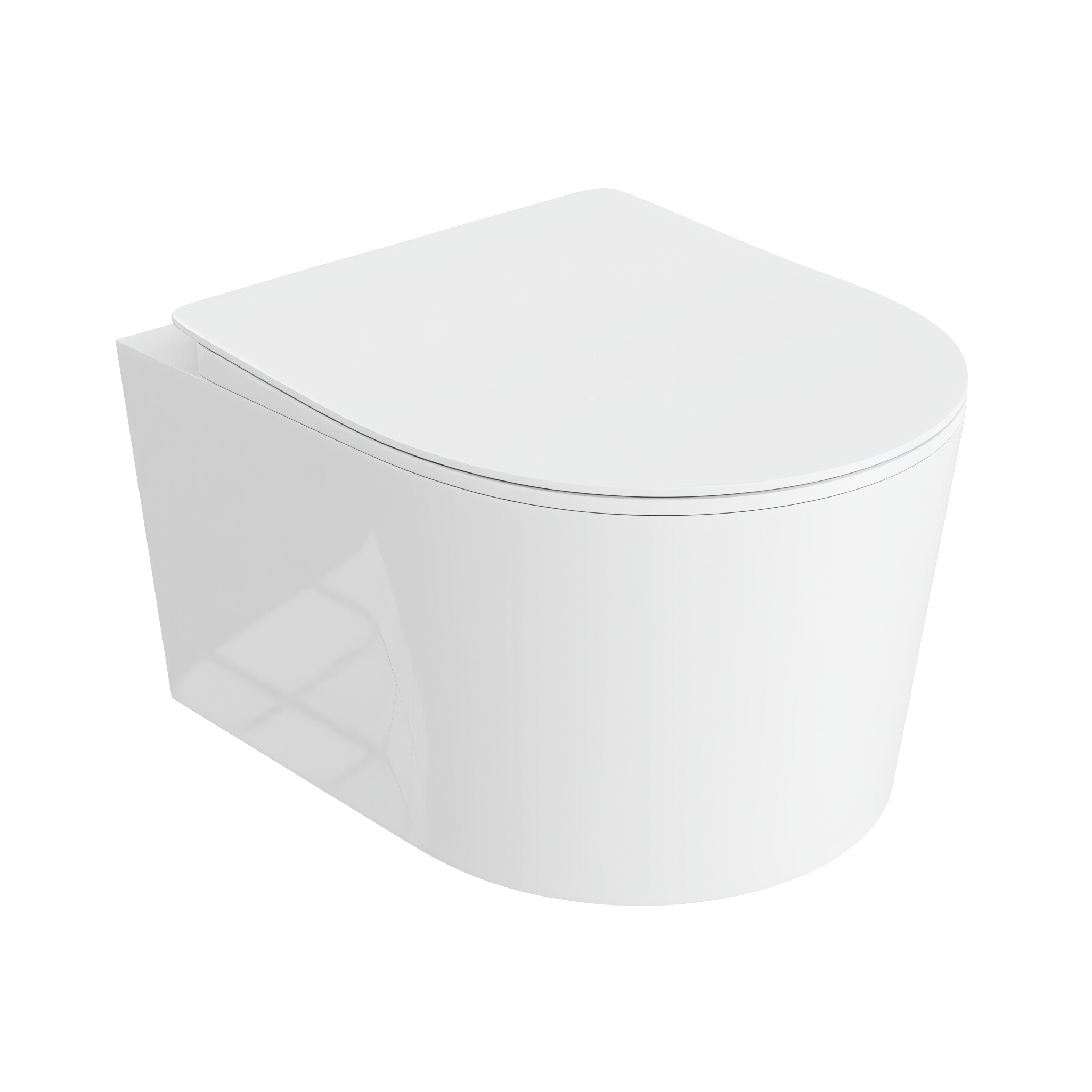 WC suspendu LOSO blanc brillant avec abattant Slim blanc