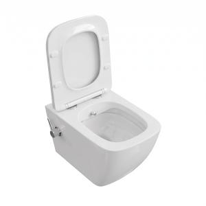 WC suspendu PARANA avec fonction bidet – modèle 2 en 1 sans bride, blanc brillant - Image supplémentaire