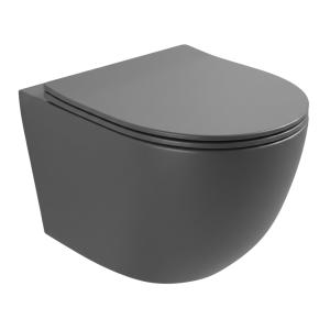 WC suspendu Sinto Grey 3.0 – gris mat avec rinçage tourbillonnaire Vortex - Image principale