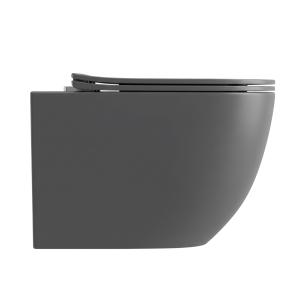 WC suspendu Sinto Grey 3.0 – gris mat avec rinçage tourbillonnaire Vortex - Image supplémentaire