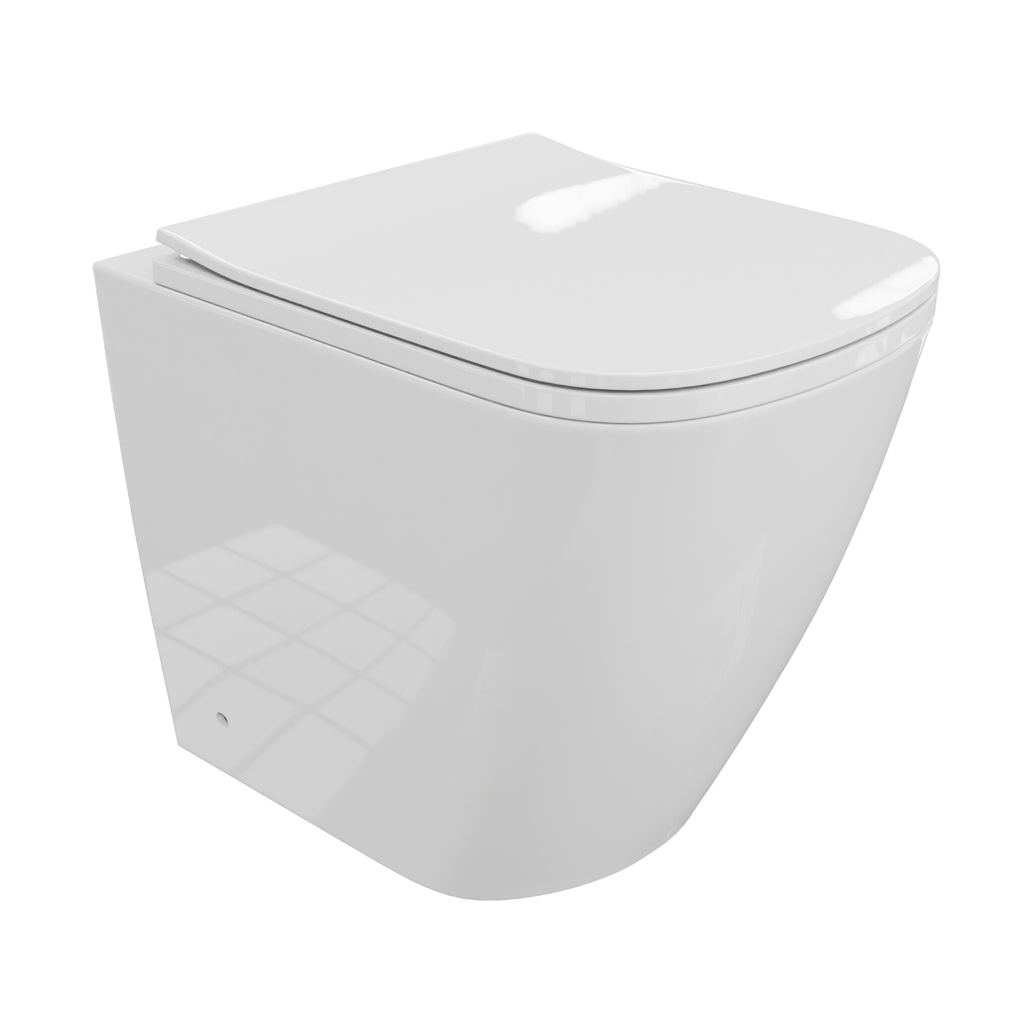 WC à poser Tyber blanc avec abattant blanc