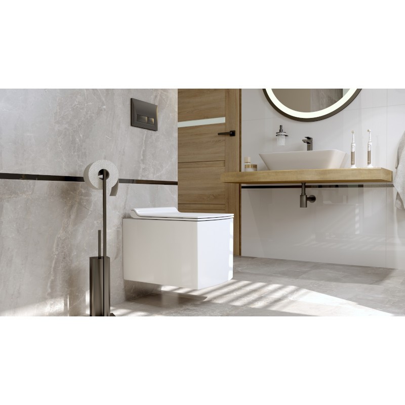 WC suspendu FAGO blanc avec abattant Slim blanc
