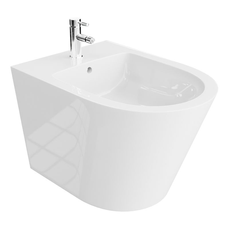 Bidet suspendu GALVE – design minimaliste avec une forme semi-ovale allongée