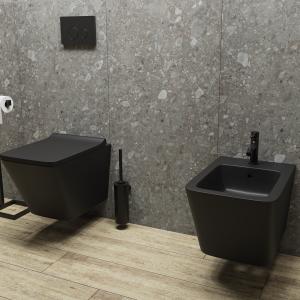 Bidet suspendu Lago Black – noir mat, forme rectangulaire - Image supplémentaire