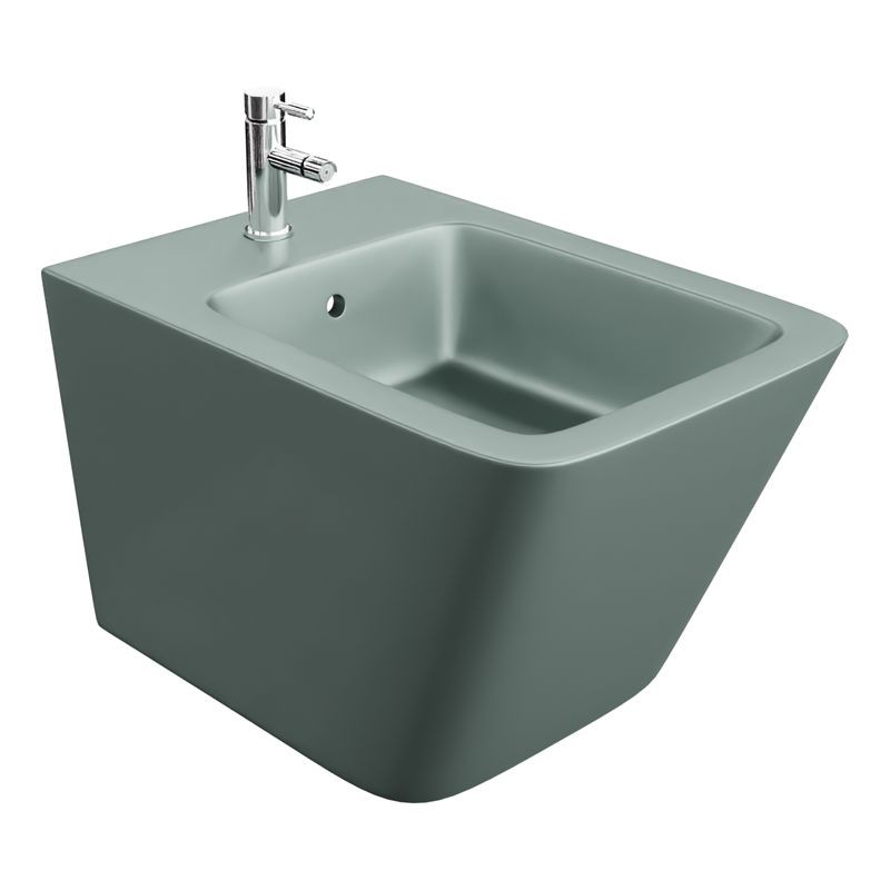 Bidet suspendu LAGO GREY – gris mat, design géométrique