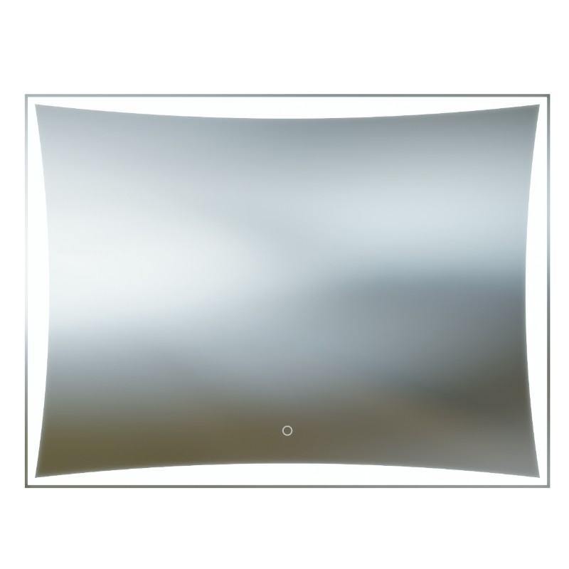 Miroir de salle de bain TETYDA 80 x 60 cm avec éclairage LED, IP44