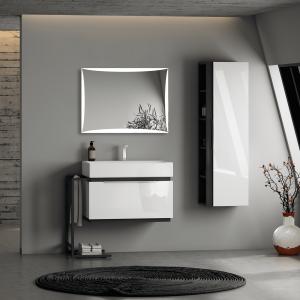 Miroir de salle de bain TETYDA 80 x 60 cm avec éclairage LED, IP44 - Image supplémentaire