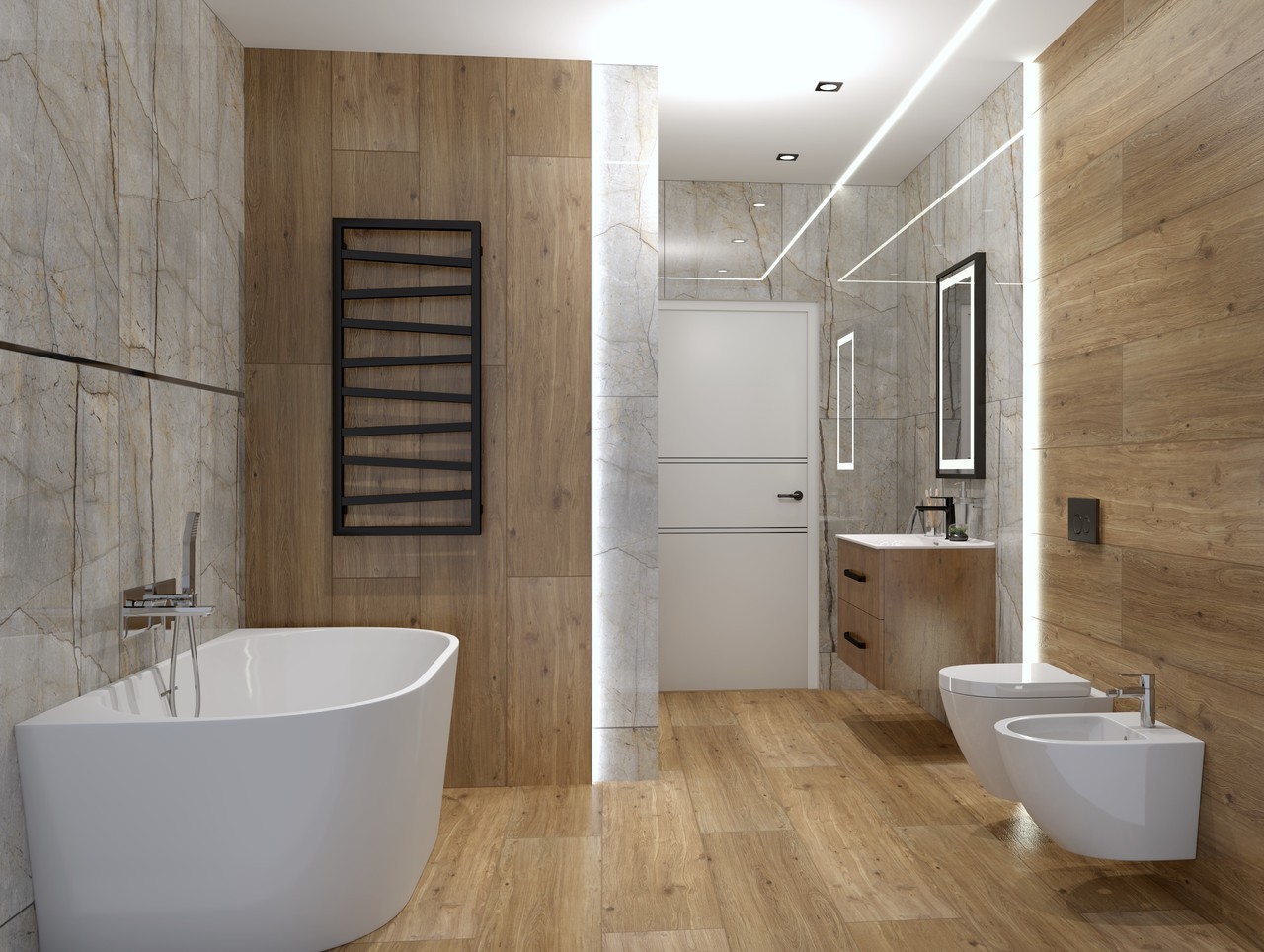 Baignoire ovale CALDERA 1600, blanc brillant