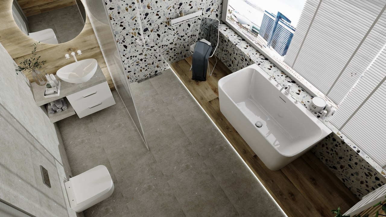 Baignoire rectangulaire MENSOLA 1500, blanc brillant