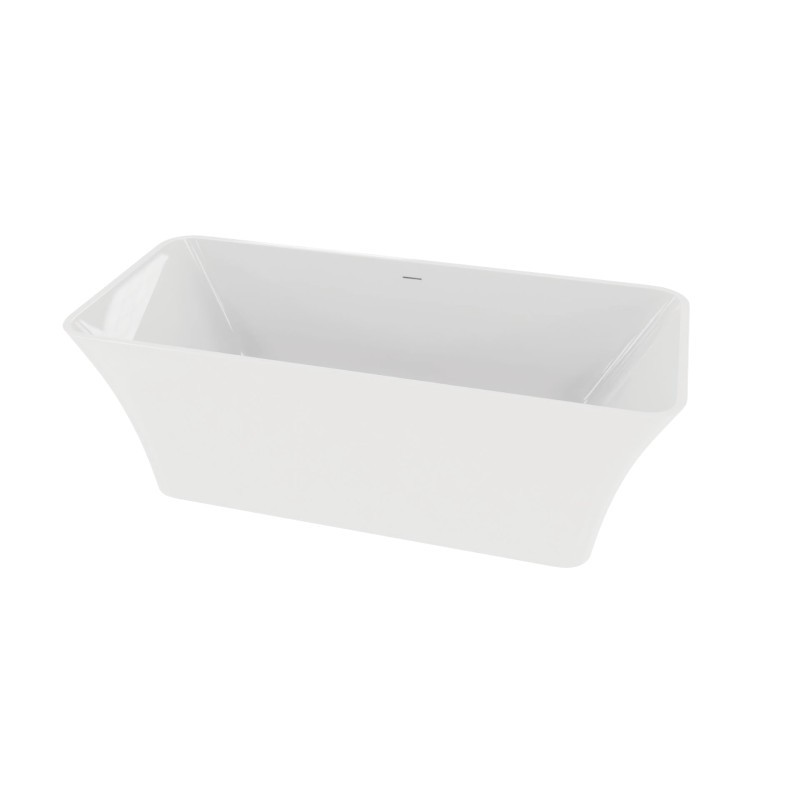 Baignoire îlot rectangulaire RILASSA 1700, blanc brillant