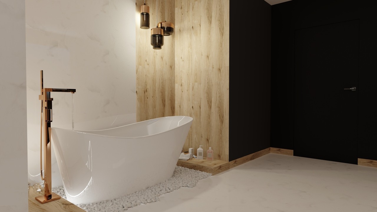 Baignoire îlot ovale BELLAGIO 1700 en acrylique blanc brillant