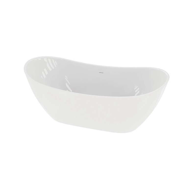 Baignoire îlot ovale MODENA 1720 en acrylique blanc brillant