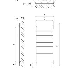 Radiateur de salle de bain Lungo Metalic Grey 1320 - Image supplémentaire